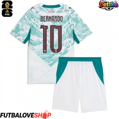 Dres Portugalsko Bernardo Silva #10 Preč pre deti MS 2026 Krátky Rukáv (+ trenírky)